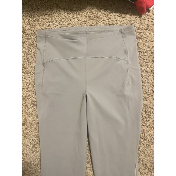LULULEMON SenseKnit High-Rise Gray Running Leggings, Women’s Size 16 - Picture 2 of 9